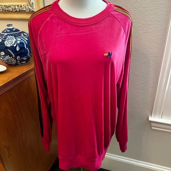 AVIATOR NATION CLASSIC VELVET RELAXED CREW
SWEATSHIRT-AA15 - Picture 3 of 6